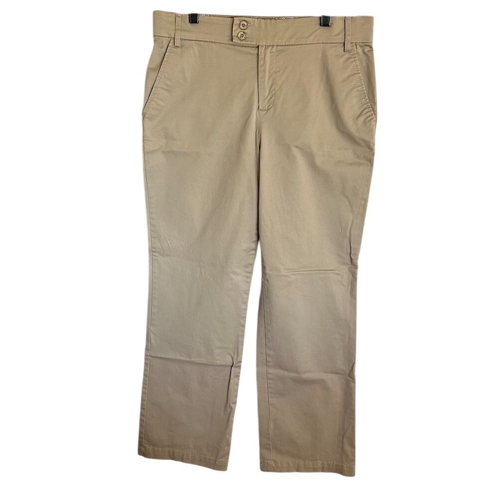 Gloria Vanderbilt Women's‎ Chino Pants Size 10 Beige Bootcut Casual